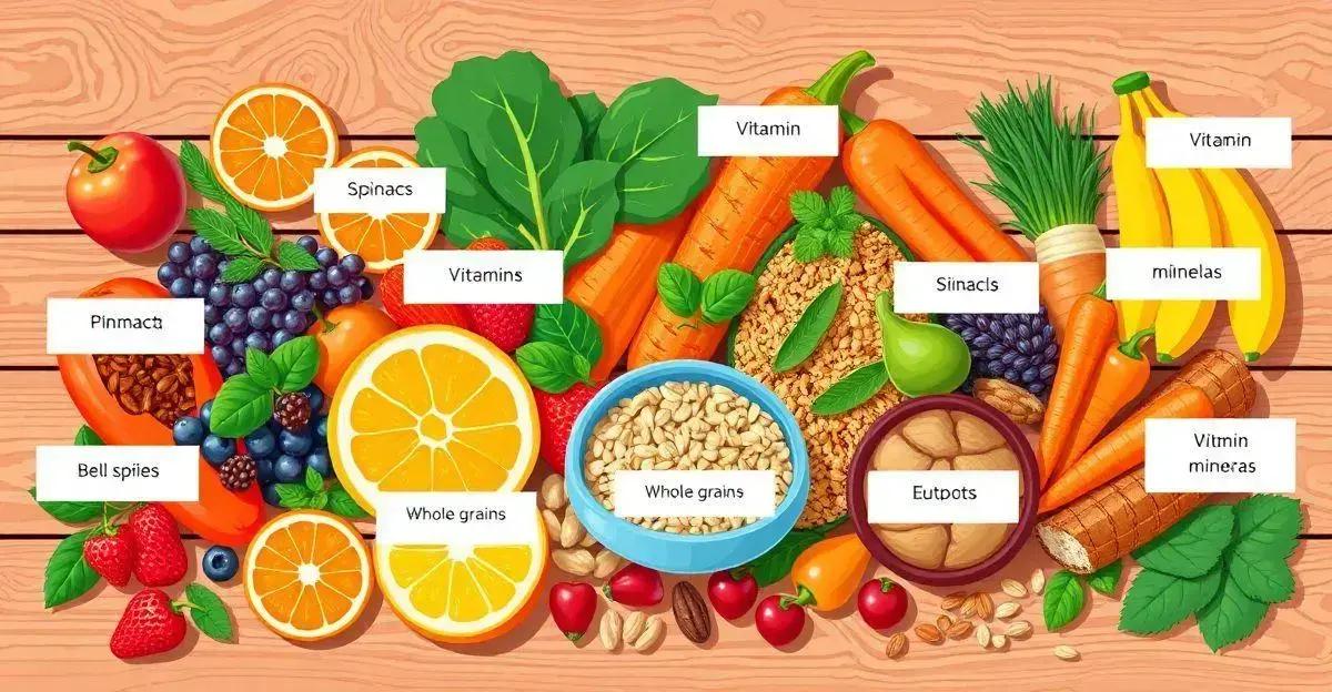 Fontes alimentares de vitaminas e minerais Fontes alimentares de vitaminas e minerais