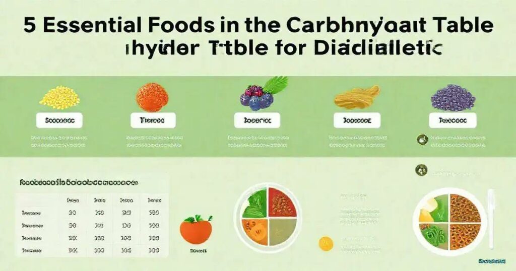 5 Alimentos Essenciais na Tabela de Carboidratos para Diabéticos