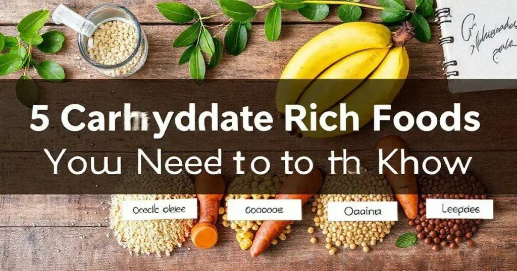 5 Alimentos Ricos em Carboidratos que Você Precisa Conhecer