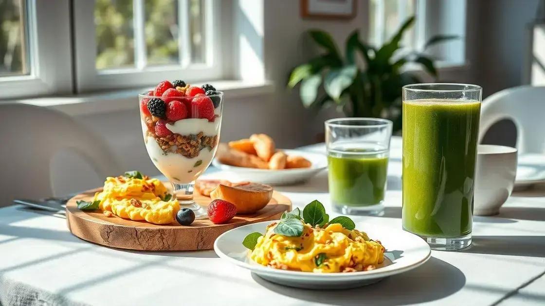  Opções saudáveis de café da manhã