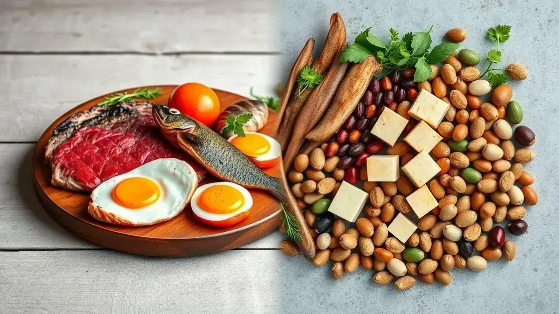 Comparação entre proteínas animais e vegetais Comparação entre proteínas animais e vegetais